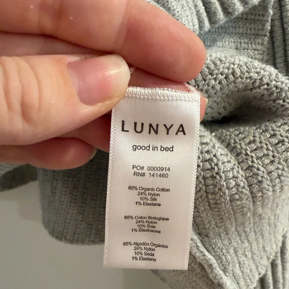 lunya | Sweaters | Lunya Cotton Silk Reversible Pullover In Mellow Grey - Picture 7 of 9